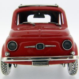 Vintage Red Fiat 500 - Passion - Silver and Enamel