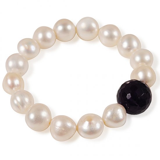 Amethyst and Pearl bracelet - Click Image to Close
