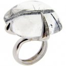 18ct white gold Tourmalated quartz ring 18ct white gold Tourmalated quartz ring