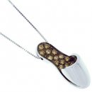 18K Diamond Slipper Shoe Pendant charm with an 18ct chain. 18K Diamond Slipper Shoe Pendant charm with an 18ct chain.