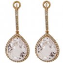 18ct Gold Pendant Earrings with Pear Shape Topaz and Diamonds 18ct Gold Pendant Earrings with Pear Shape Topaz and Diamonds