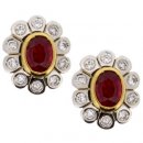 Ruby and diamond earrings Ruby and diamond earrings