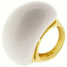 18kt White Opal Cocktail Ring.