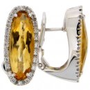 Citrine and diamond earrings Citrine and diamond earrings