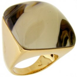 A Beautiful bold Yellow Gold Crystal Cocktail Ring. 18 carat.