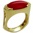 Coral and diamond ring Coral and diamond ring