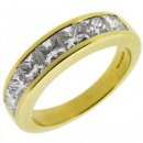 18kt Yellow Gold Princess Cut Diamond Half Eternity Ring - 750. 18kt Yellow Gold Princess Cut Diamond Half Eternity Ring - 750.