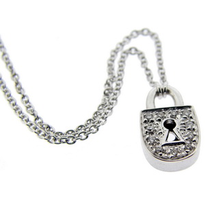 An 18k White Gold Diamond Locket Pendant and 18ct chain - Click Image to Close