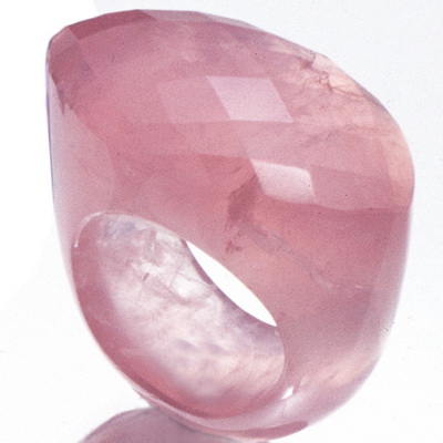 Marquise briolette Rose Quartz Ring - Click Image to Close