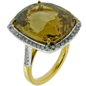 Golden Zircon ring - Click Image to Close