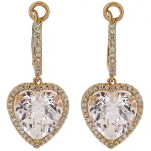 Designer Clear Topaz earrings. 18 carat Rose Gold - Click Image to Close