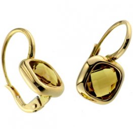 Briolette Citrine Earrings Rose Gold 18k