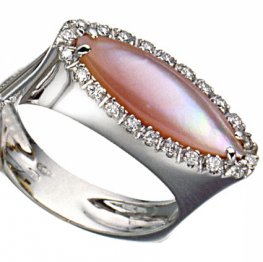 Mother of Pearl and Diamond ring
