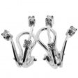 White Gold Diamond Earrings Fancy- 0.20cts. 18kt - 750.