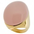 A stunning Large Pink Rose Quartz Solitaire Ring. 18K - 750.