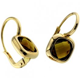 Briolette Smokey Quartz Earrings - 18ct Rose Gold
