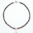 Clear Quartz and Black Pearl Necklace
