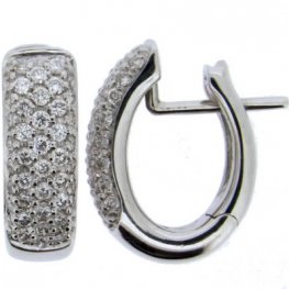 Diamond half hoop earrings