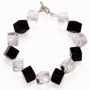 Onyx and Clear Quartz Bracelet