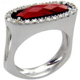 Garnet and Diamond ring