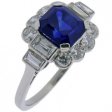 Diamond and Sapphire Art Deco ring