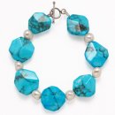 Howlite and Pearl bracelet