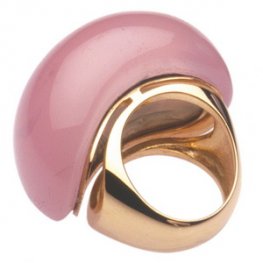 Babol A large Pink Opal Cocktail ring
