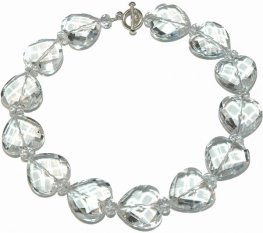 Rock Crystal heart briolette necklace