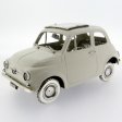 White Fiat 500 Cinquecento Vintage Silver and Enamel