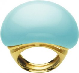 Stunning Turquoise Cocktail ring. Gold Turquoise Babol Ring