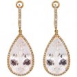 Enchanting Clear Topaz and Diamond Pendant Earrings.