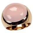 Gold Rose Quartz Cocktail Ring 18ct