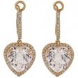 Designer Clear Topaz earrings. 18 carat Rose Gold