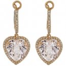 Designer Clear Topaz earrings. 18 carat Rose Gold