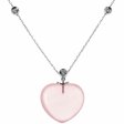 Gorgeous Rose Quartz and Diamond Necklace - 18ct White Gold