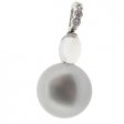 Designer Multi Gem Pendant with Moonstone, Pearl and Diamonds.