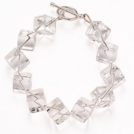 Clear rock crystal gemstone bracelet